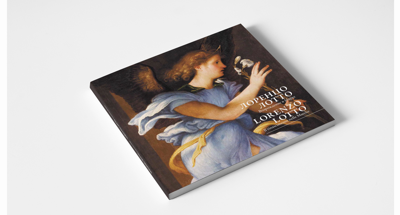 Copertina del catalogo della mostra Lorenzo Lotto Il Rinascimento nelle Marche, esposizione che si è tenuta al Museo Pushkin di Mosca